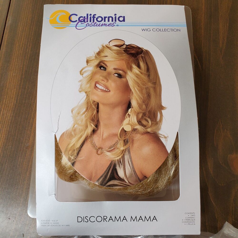 California Costumes Wig "Disco Mama" Long Brassy Blonde Stretch Cap Synthetic